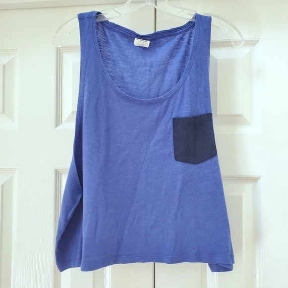 PINK Victoria's Secret Tops - PINK Victoria's secret oversized blue tank top